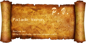 Palade Veron névjegykártya